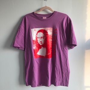 Supreme Mona Lisa Purple T-Shirt L Authentic